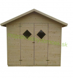 Záhradný drevený domček 2,7x2,7m, (16mm) s oknami, MALAGA, na náradie