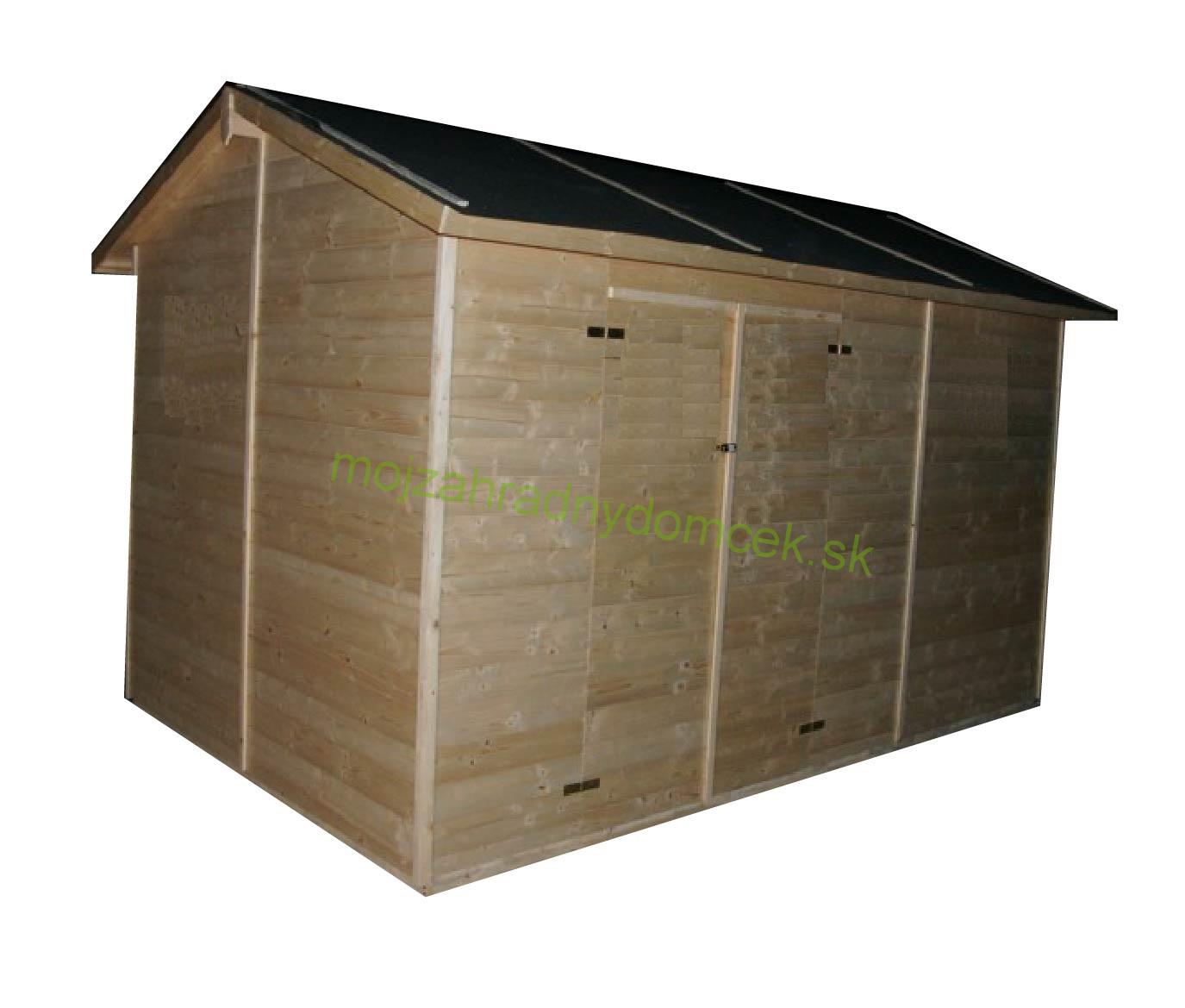 Záhradný drevený domček 2,7x3,9m (16mm) BÉTERA