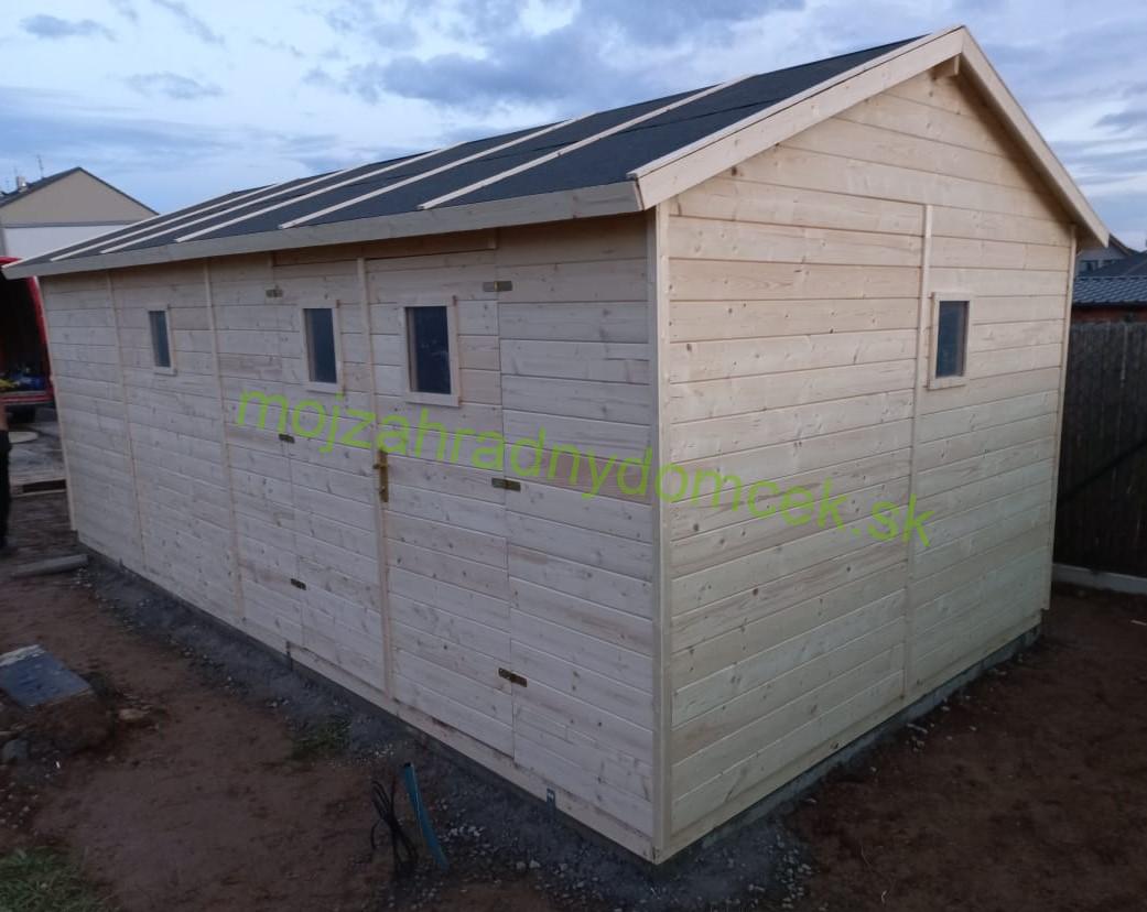 Záhradný drevený domček 3,3x6,3m (16mm) s oknami ALACANT