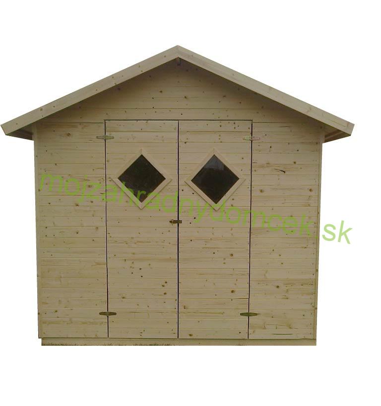 Záhradný drevený domček 2,7x3,9m, (19mm) s oknami, ZARAGOZA