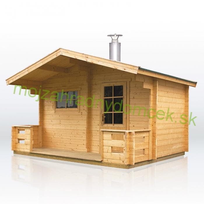 Drevená záhradná sauna RONDA 400 x 300 cm, 24mm