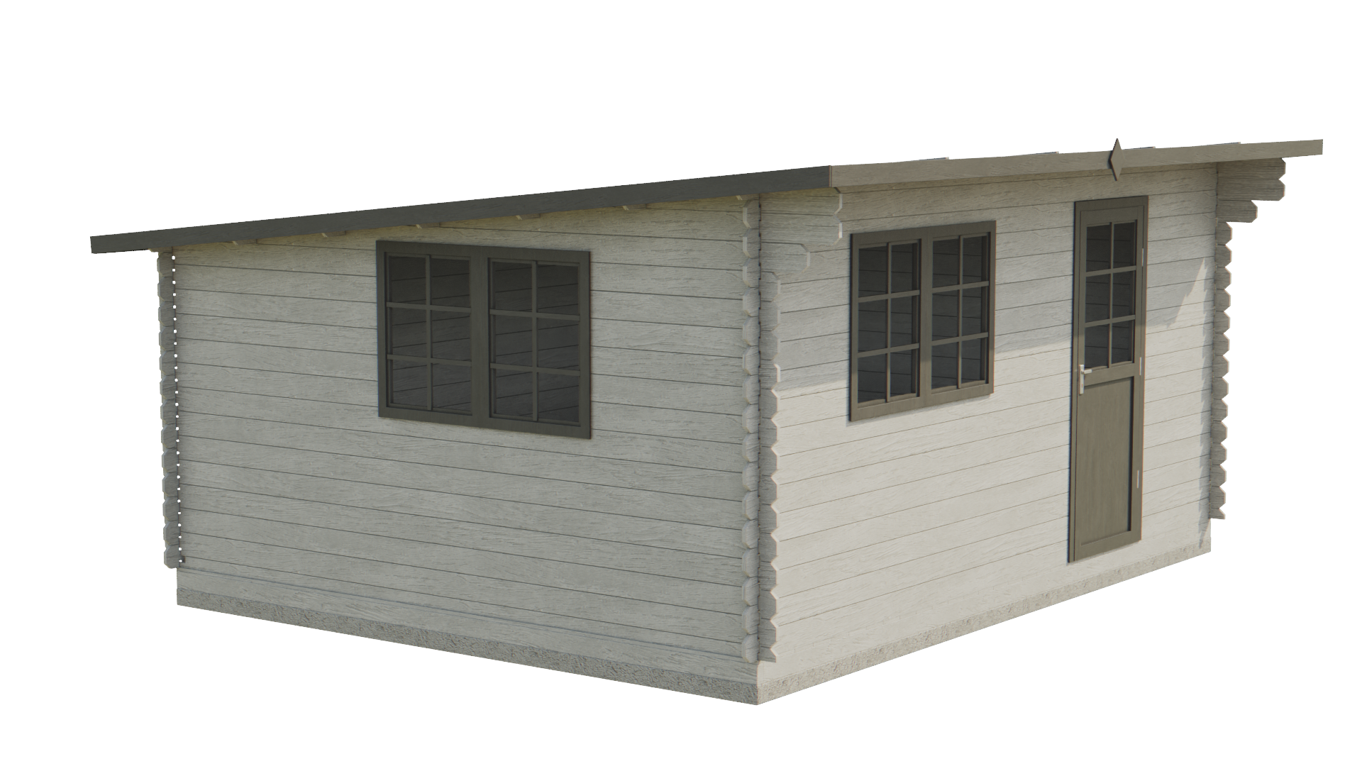 Záhradný drevený domček zrubový FRAGA 5,2 x 4,6 m (24mm)