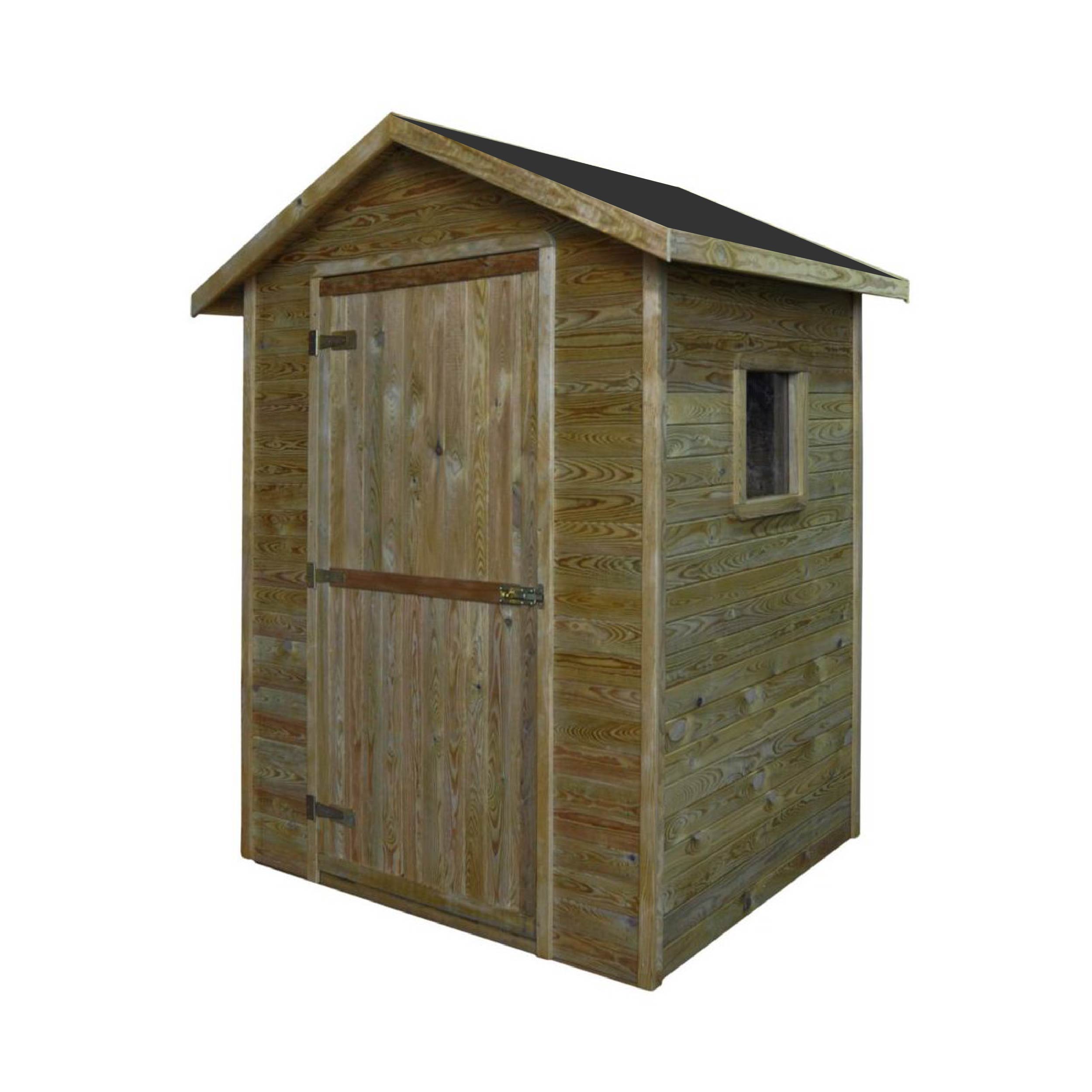 Záhradný drevený domček 1,5x1,5m, (16mm), s oknom, ZAMORA (ZáHRADNý DREVENý DOMčEK S OKNOM ZAMORA)